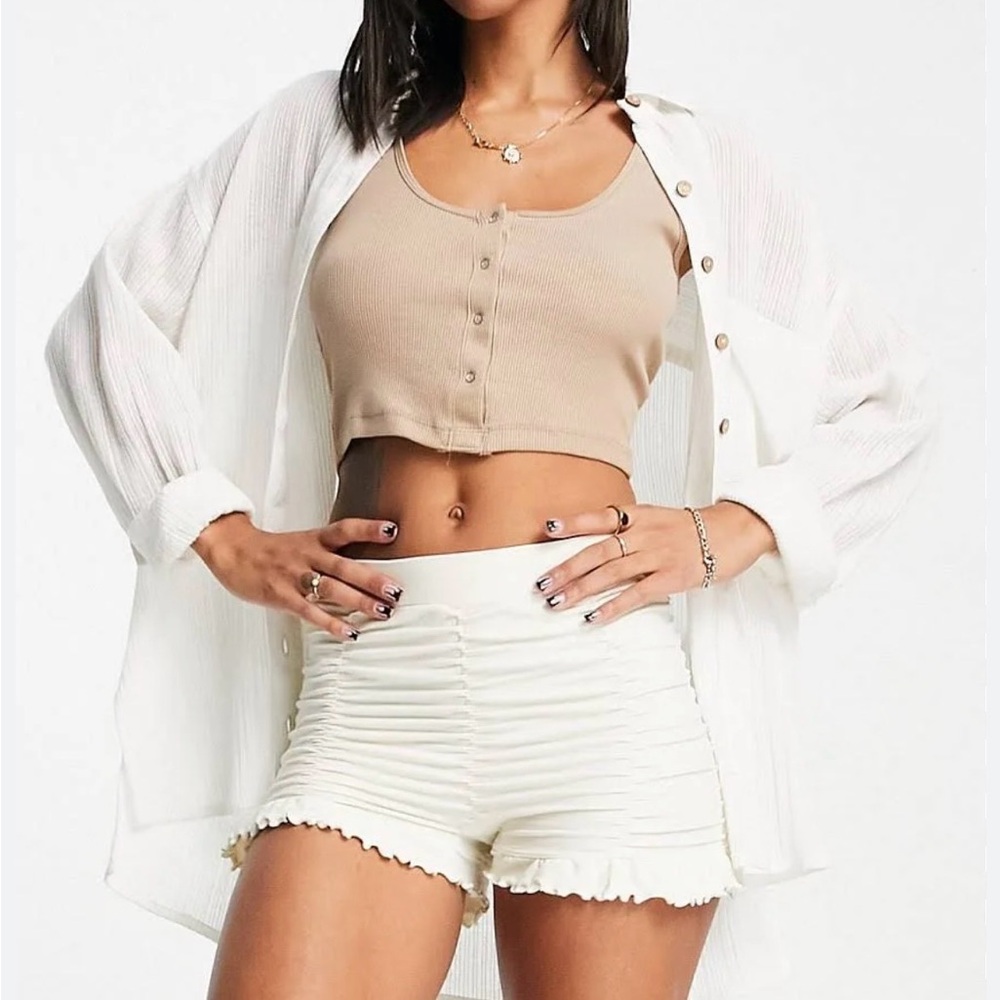 Free People ruffle shorts